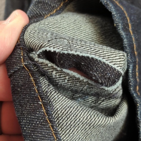 Levis Jeans Mens 31x32 Blue Distressed Ripped Thrashed Snakeskin Grunge Y2K Styl - Picture 6 of 15